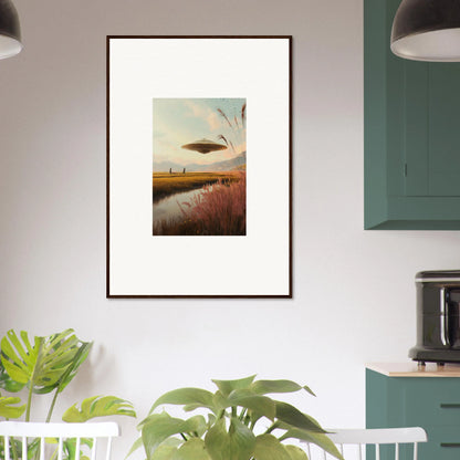 Serene Coastal Landscape Framed Wall Art for Room Decor featuring Meadow Raindancers