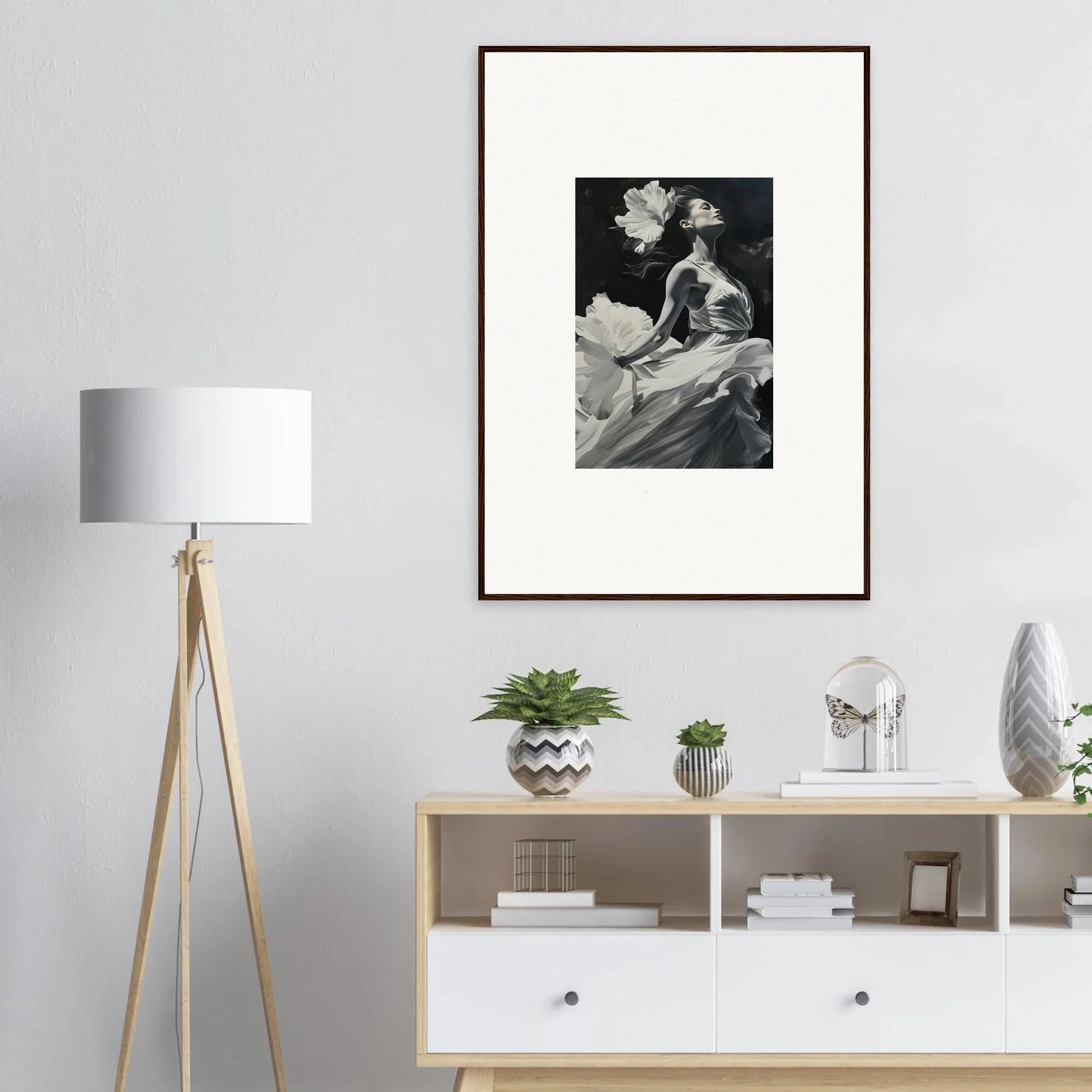 Elegant black and white photo for visionary reverie room decoration or canvas print