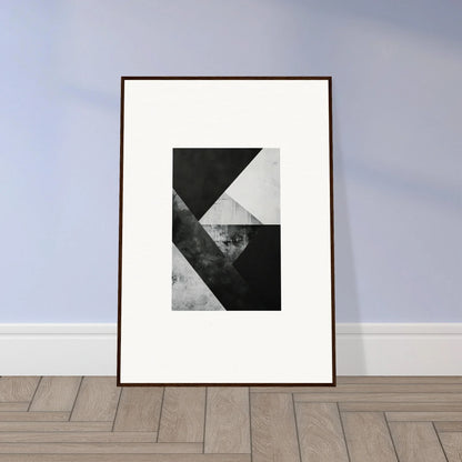 Framed black and white geometric print for stylish room decoration wall art