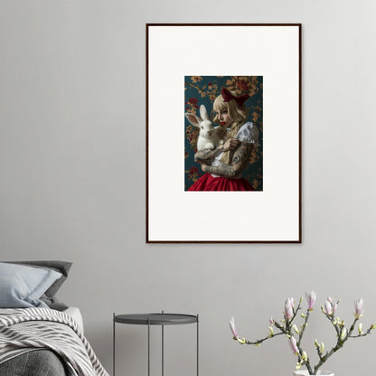 Renaissance portrait of a woman, perfect for room decoration or rabbit dreams canvas print