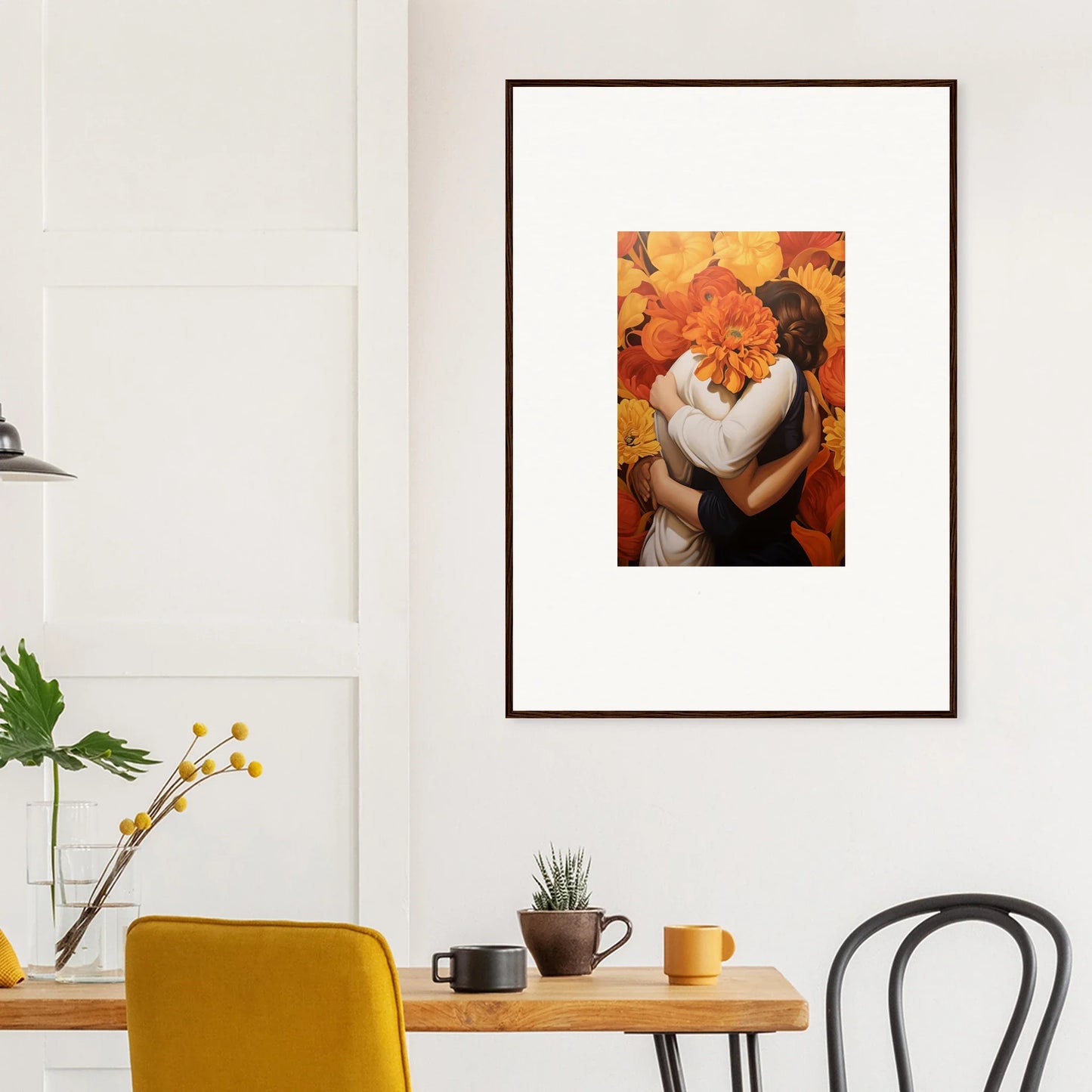 Framed canvas print of Euphoria Embrace for cozy room decoration vibes