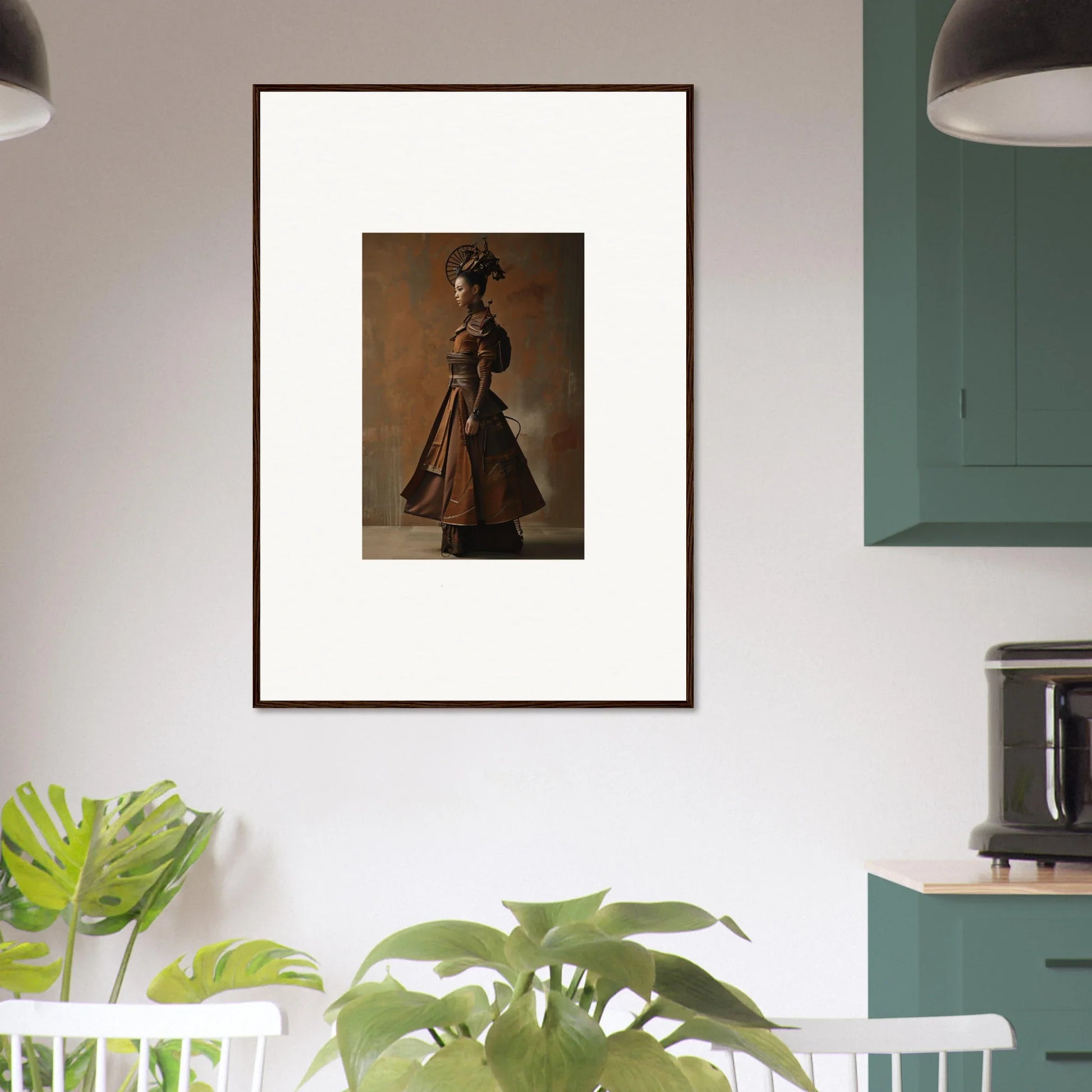 Victorian-era woman portrait canvas print for nostalgia chronicles room decoration