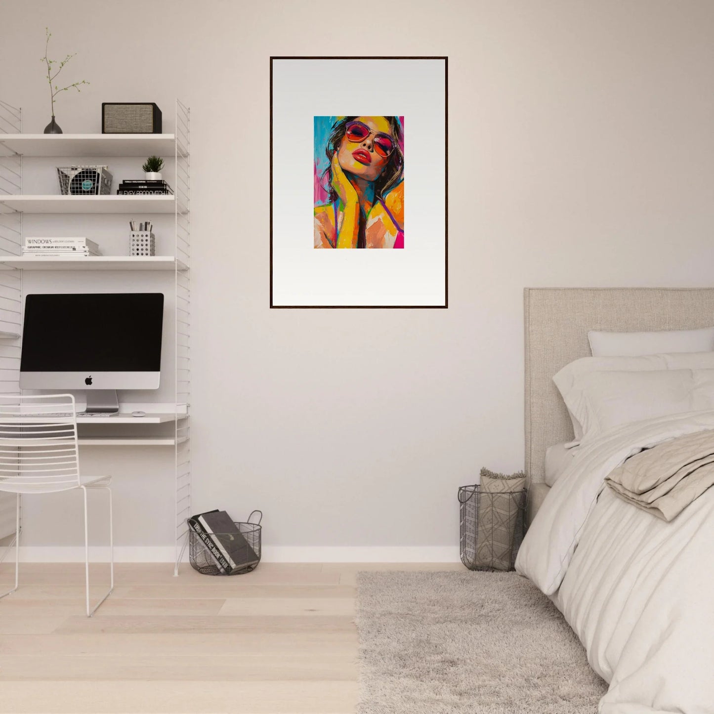 Colorful canvas print of a person, perfect for room decoration with a mind prism vibe