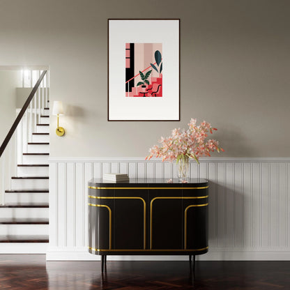 Elegant black and gold sideboard for stylish room decoration with a daydream expression