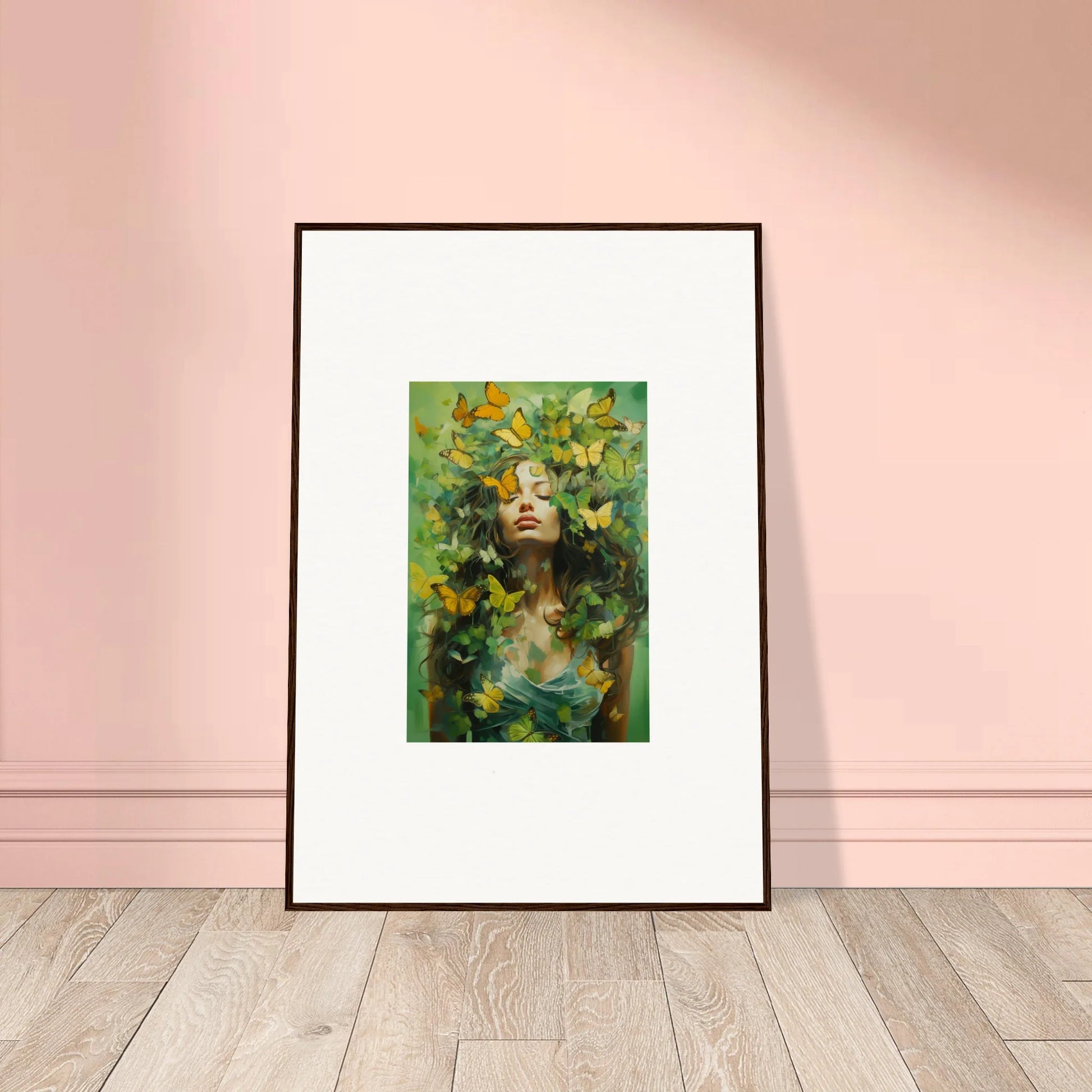 Framed canvas print of Ethereal Chrysalis Ecstasy for vibrant room decoration