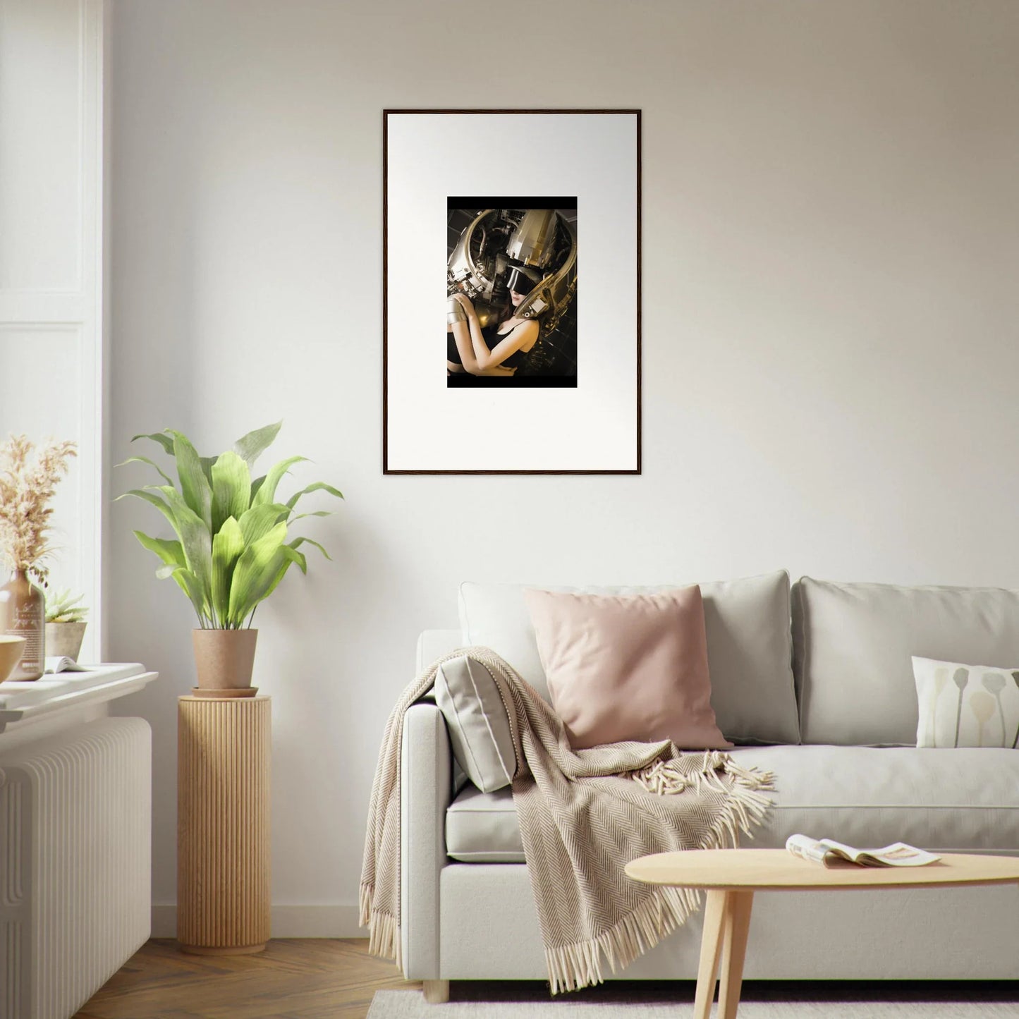 Dramatic skull portrait canvas print for unique room decoration wall art