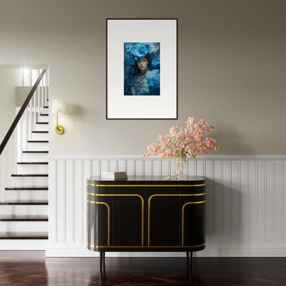 Framed canvas print of Dreaming Blue Symphony, perfect for unique room decoration