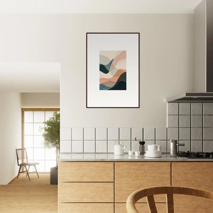 Abstract soft pastel wavy shapes canvas print perfect for room decoration wall art