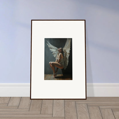 Framed photo of a nude figure with white wings from Heavenly Weakened Psalms