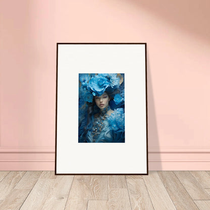 Surreal portrait canvas print, Dreaming Blue Symphony, perfect for room decoration