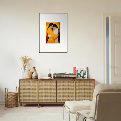 Colorful abstract portrait canvas print of Sun Nyah for modern room decoration