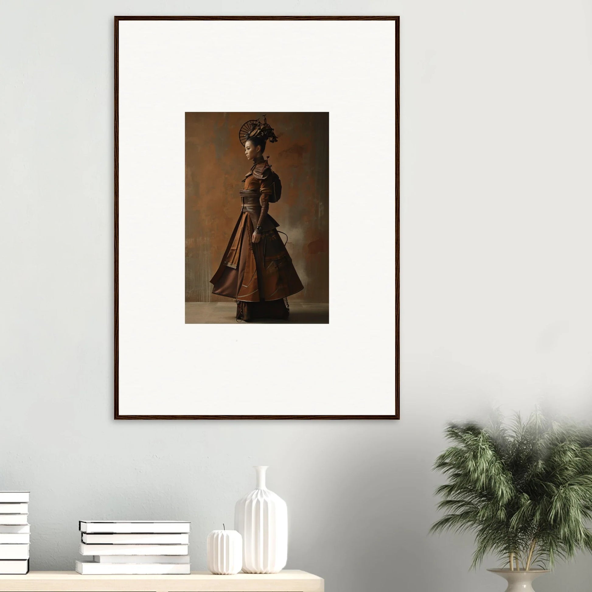 Framed canvas print of a historical figure for cool room decoration in Nostalgia Chronicles