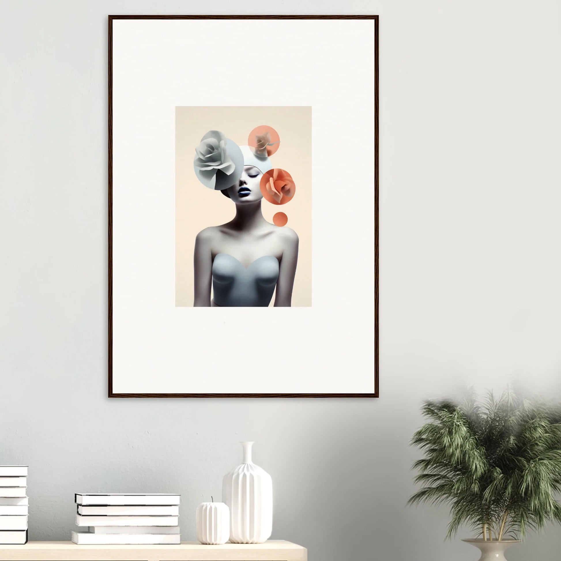 Surreal canvas print featuring abstract elements, perfect for Blossom Nexus room decoration