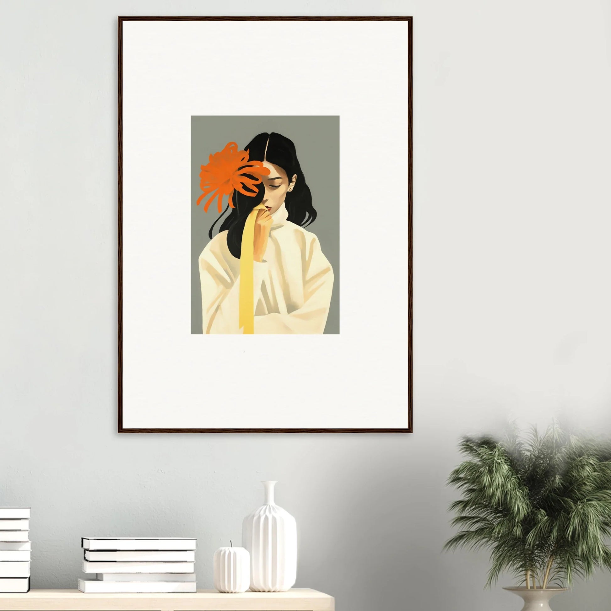 Stylized portrait canvas print for room decoration, showcasing dreams eternity vibe