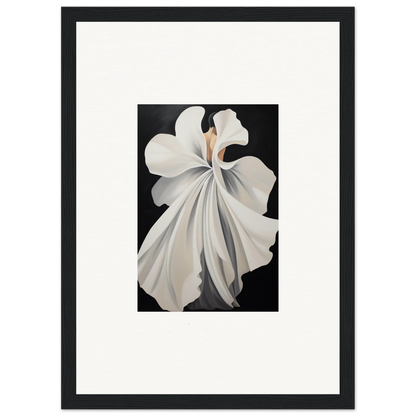 White orchid flower with delicate petals for elegant canvas waves room decor