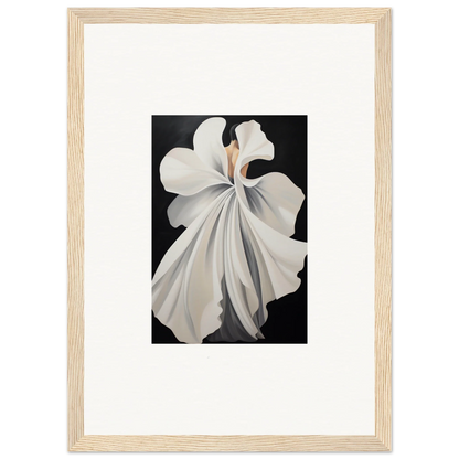 White orchid flower with delicate petals for elegant room decor and framed wall art