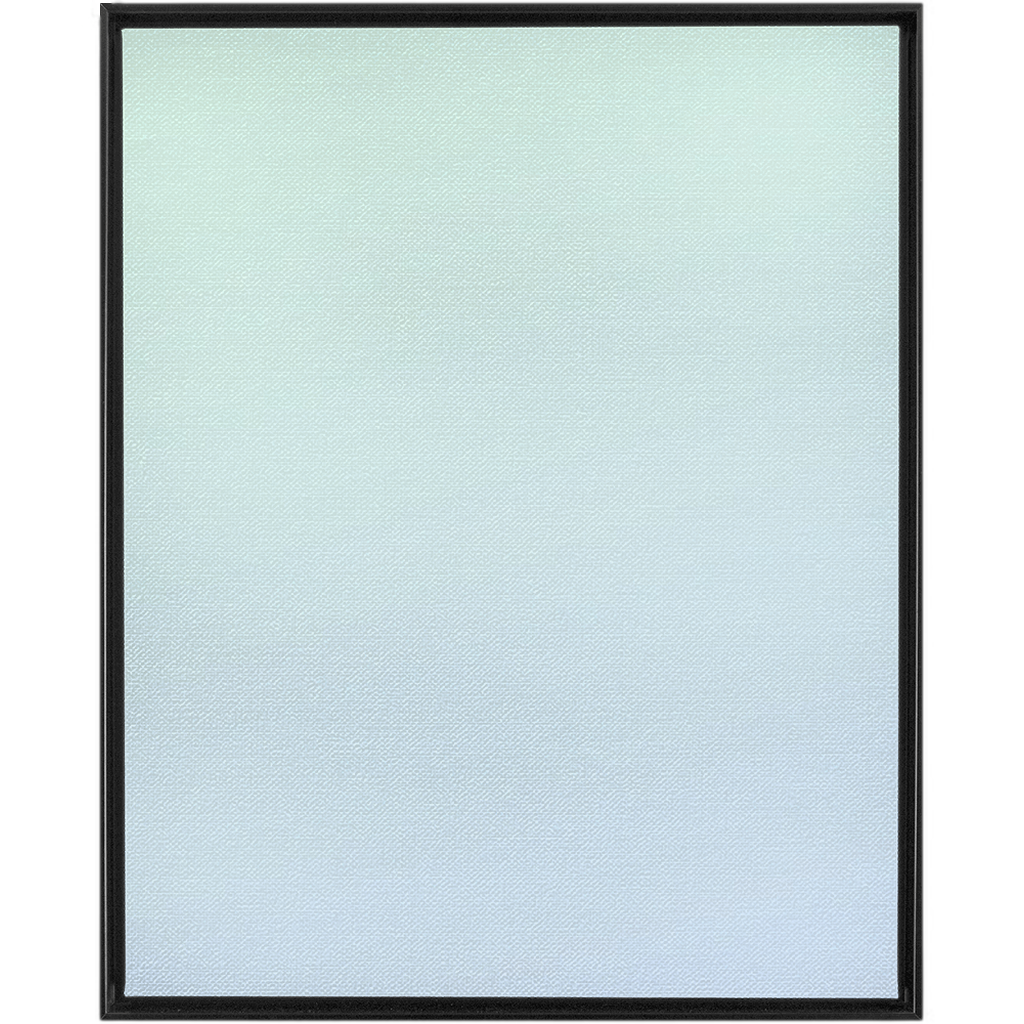 The textual information seems absolutely clear and does not contain any irrelevant codes. So, it remains the same:

A Misty Morning Gradient - Framed Traditional Stretched Canvas painting with a blue gradient frame on a white background.