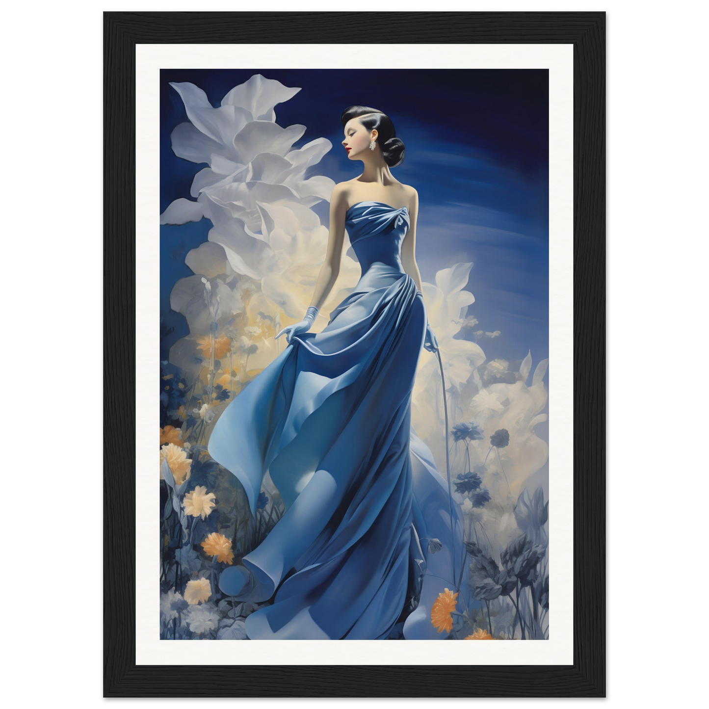 A Classics Are Forever C The Oracle Windows™ Collection of a woman in a blue dress, fashion wall art that can transform your space.