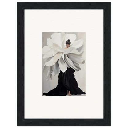 Woman in a dress like a white flower, perfect for Epoch Ascends wall art decor