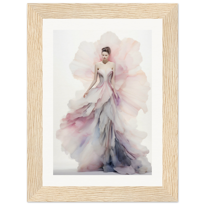 An image of a woman in a pink and purple dress, transformed into high quality AI generated art, perfect for Limestone Lament The Oracle Windows™ Collection wall art.